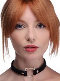 Black Kinky Kitty Ring Slim Choker