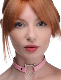 Pink Kinky Kitty Ring Slim Choker