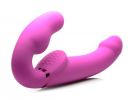 Remote Control Inflatable Vibrating Silicone Strapless Strap-On